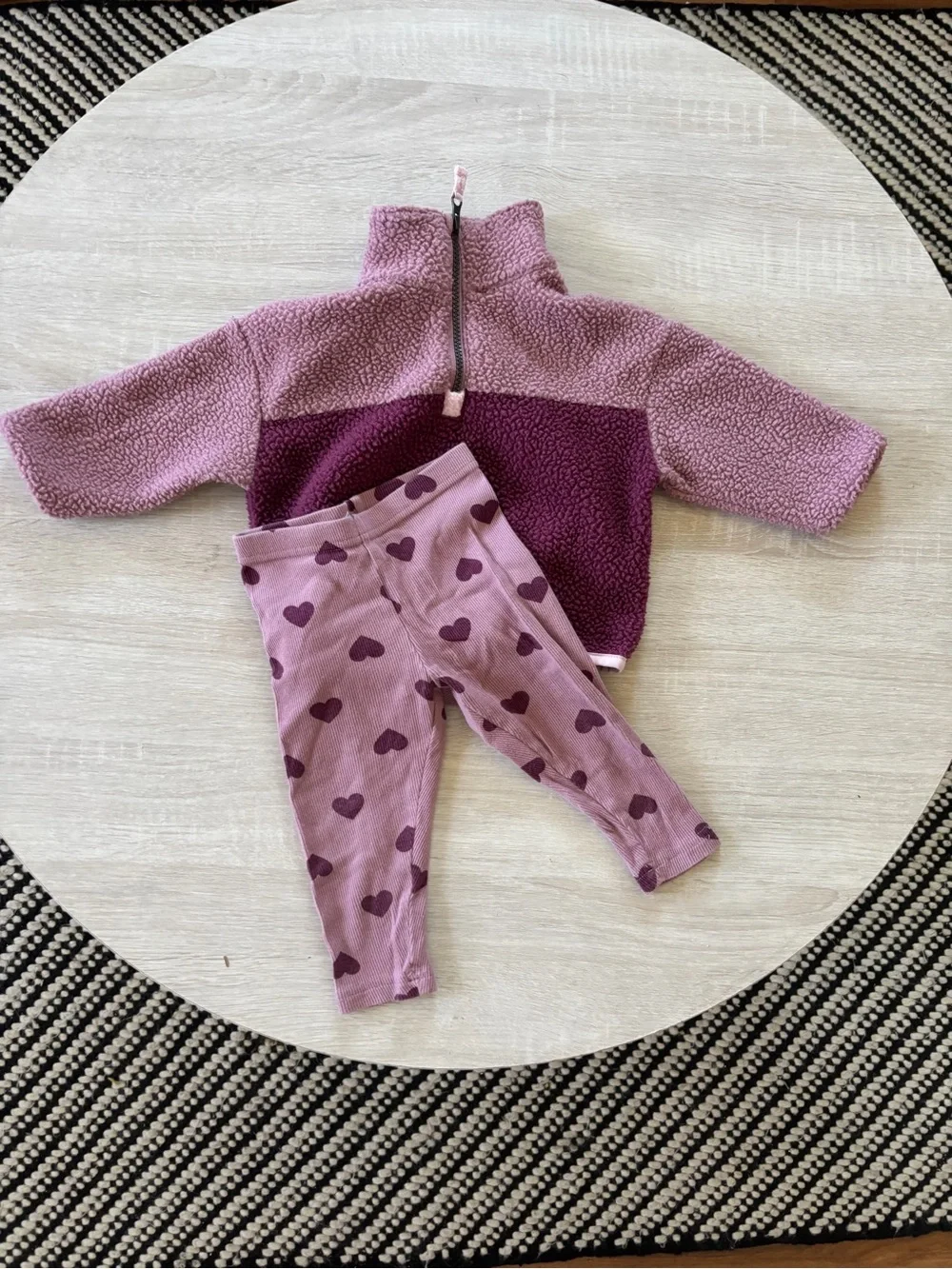 Carter's Mauve Pullover and Plum Heart Leggings